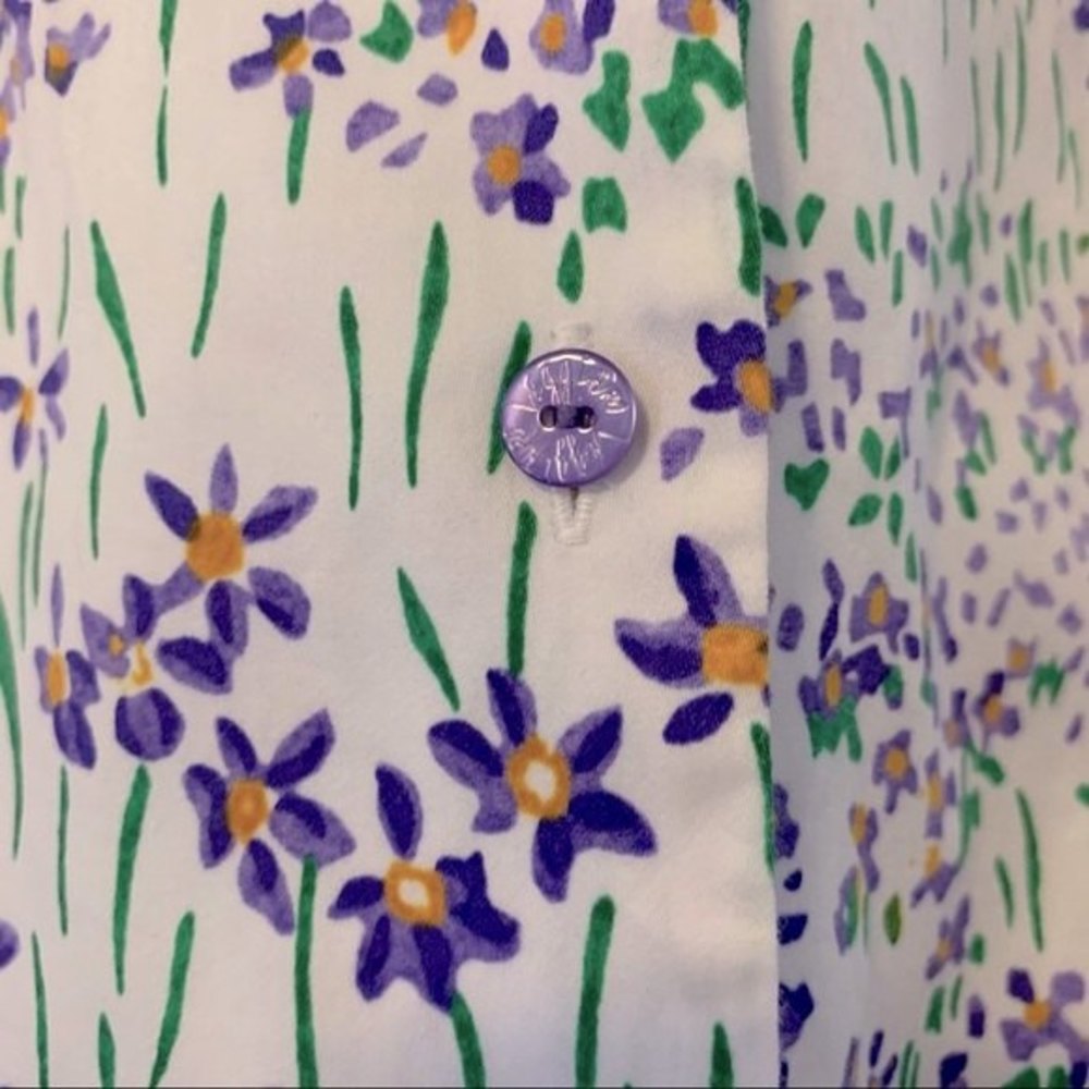 Leggiadro Button Front Inverted Notch Collar Blou… - image 7